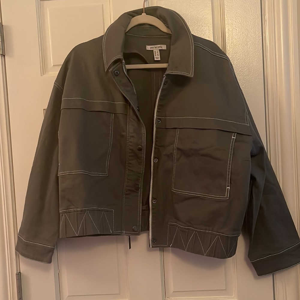 Peace Love World denim jacket